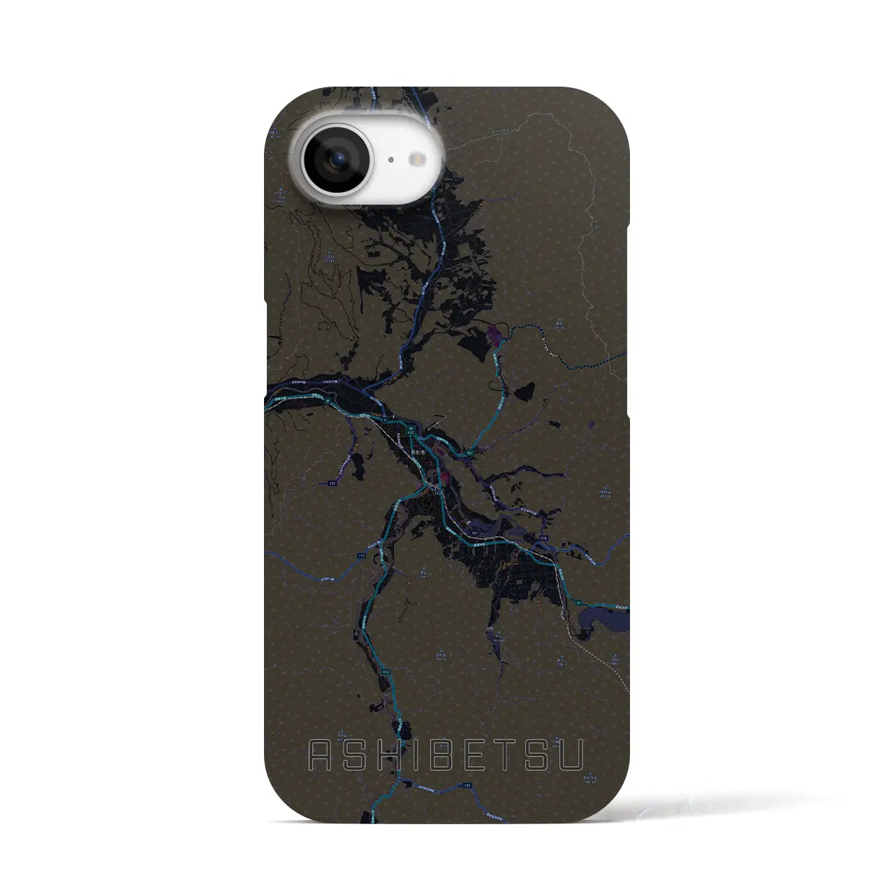 【芦別(北海道)】地図柄iPhoneケース(バックカバータイプ)
