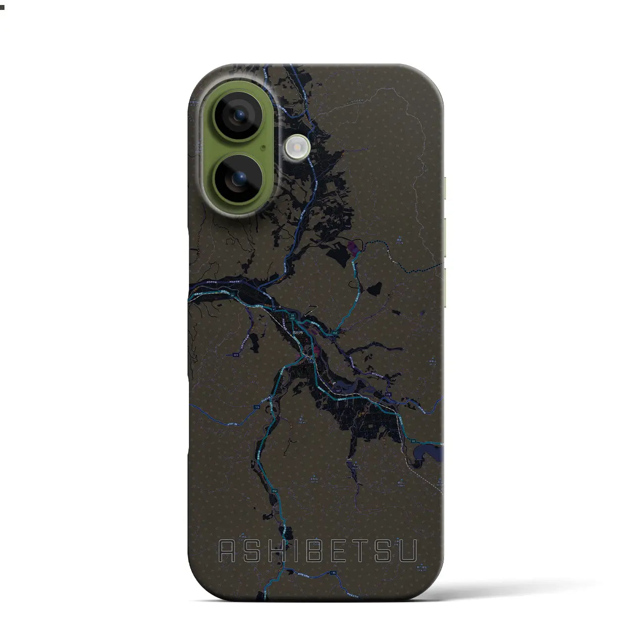 【芦別(北海道)】地図柄iPhoneケース(バックカバータイプ)