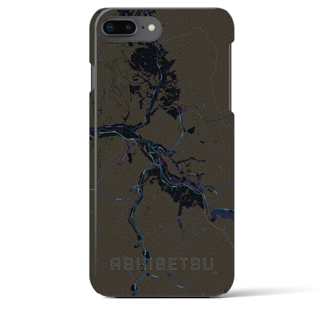 【芦別(北海道)】地図柄iPhoneケース(バックカバータイプ)