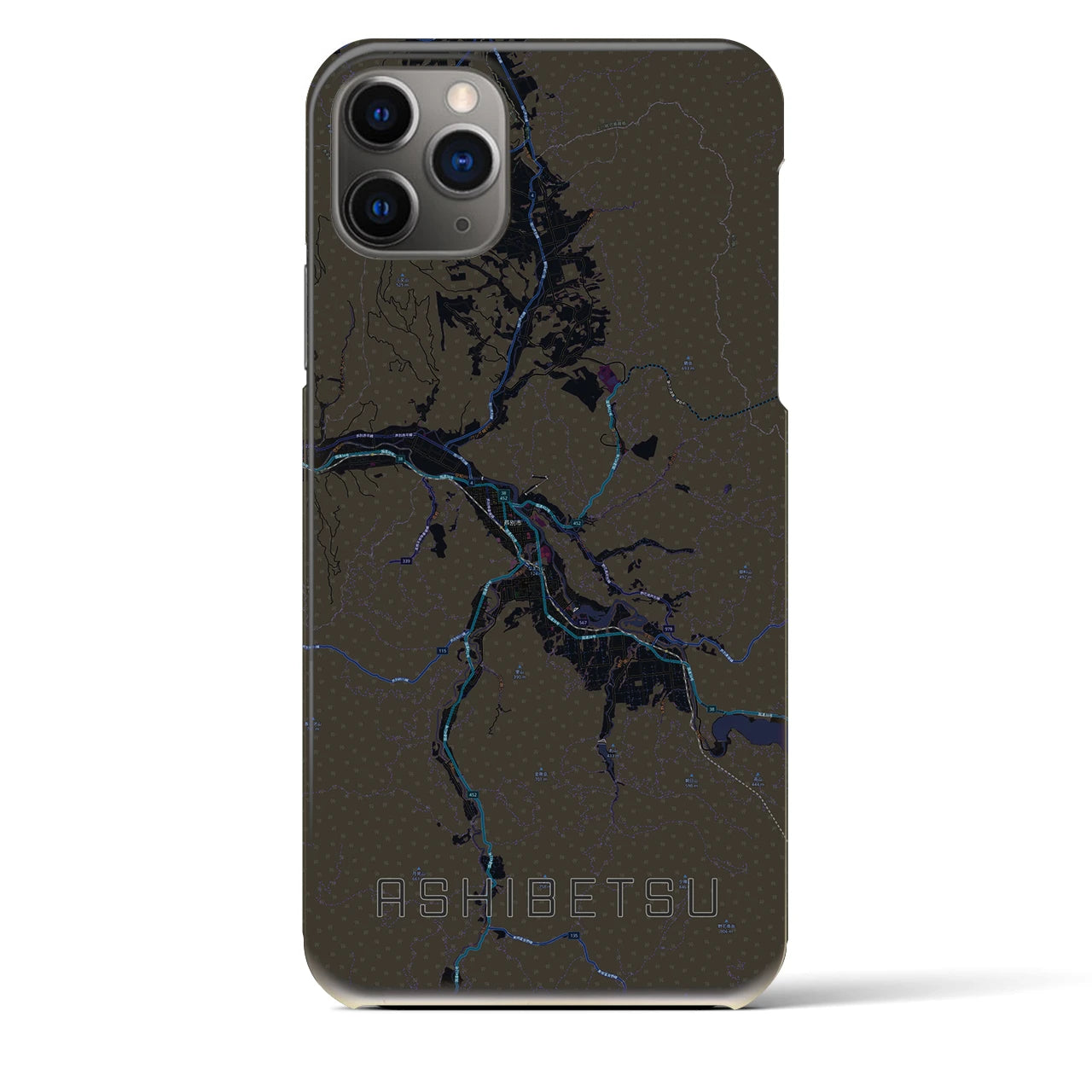 【芦別(北海道)】地図柄iPhoneケース(バックカバータイプ)