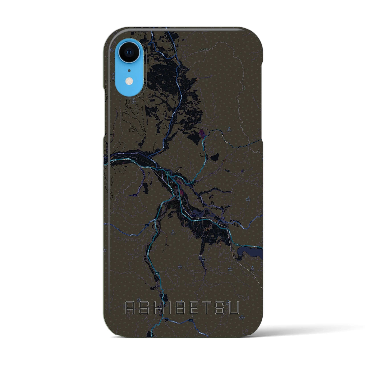 【芦別(北海道)】地図柄iPhoneケース(バックカバータイプ)