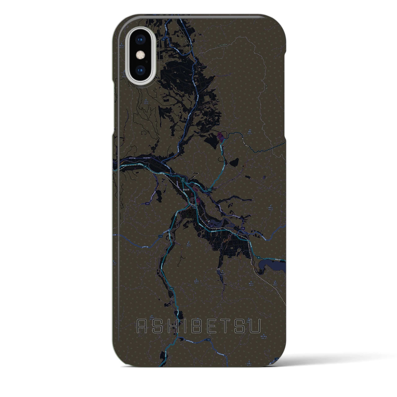 【芦別(北海道)】地図柄iPhoneケース(バックカバータイプ)