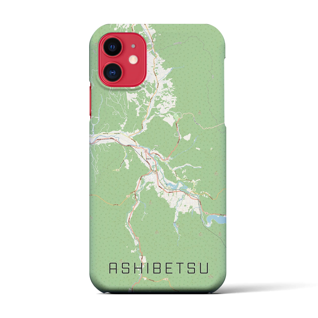 【芦別(北海道)】地図柄iPhoneケース(バックカバータイプ)