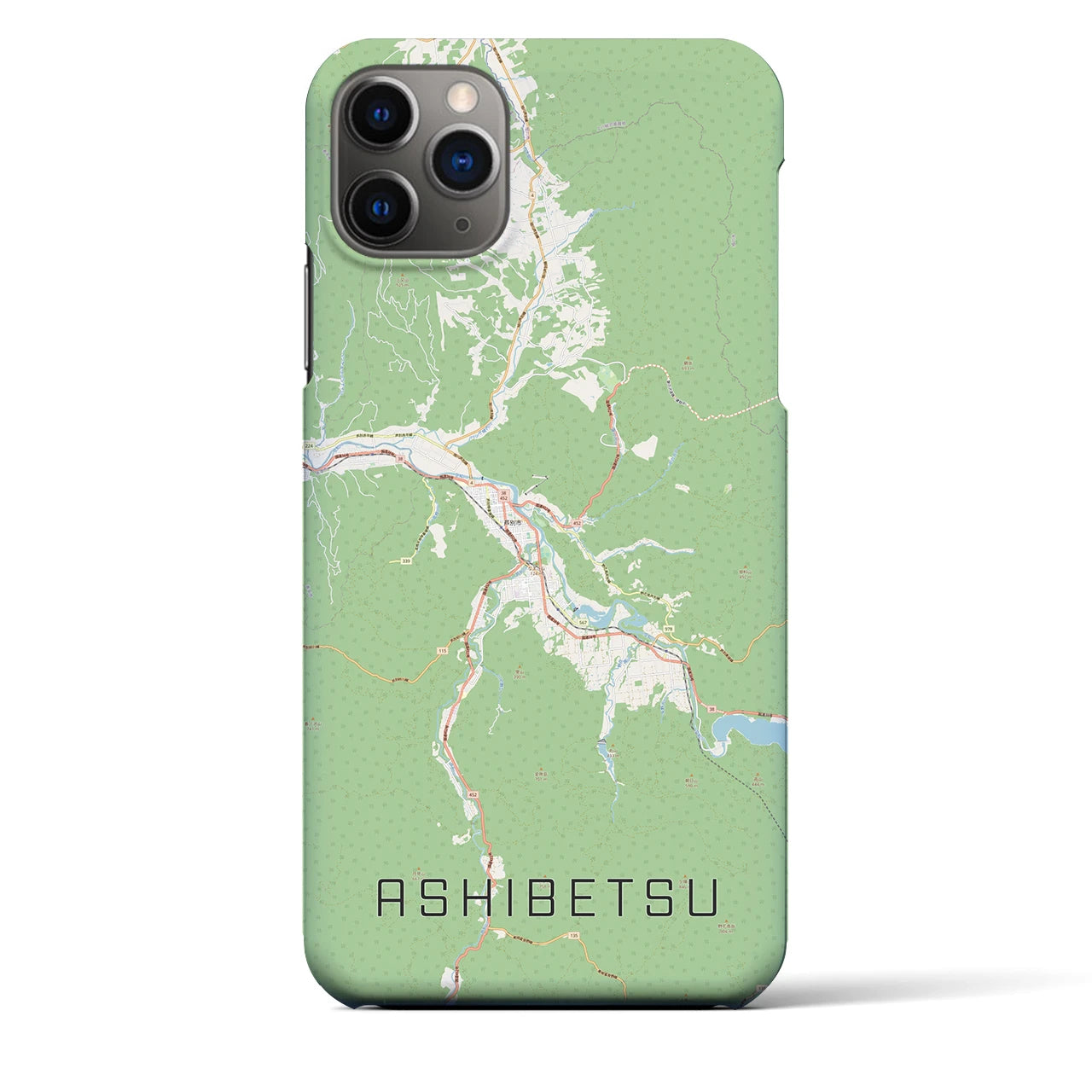 【芦別(北海道)】地図柄iPhoneケース(バックカバータイプ)