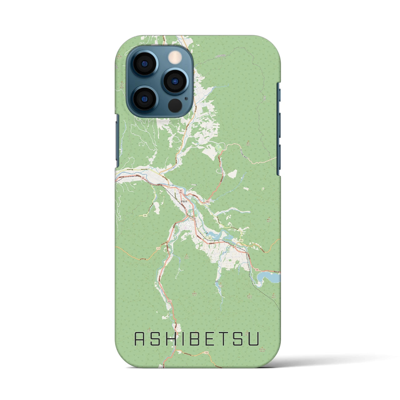 【芦別(北海道)】地図柄iPhoneケース(バックカバータイプ)