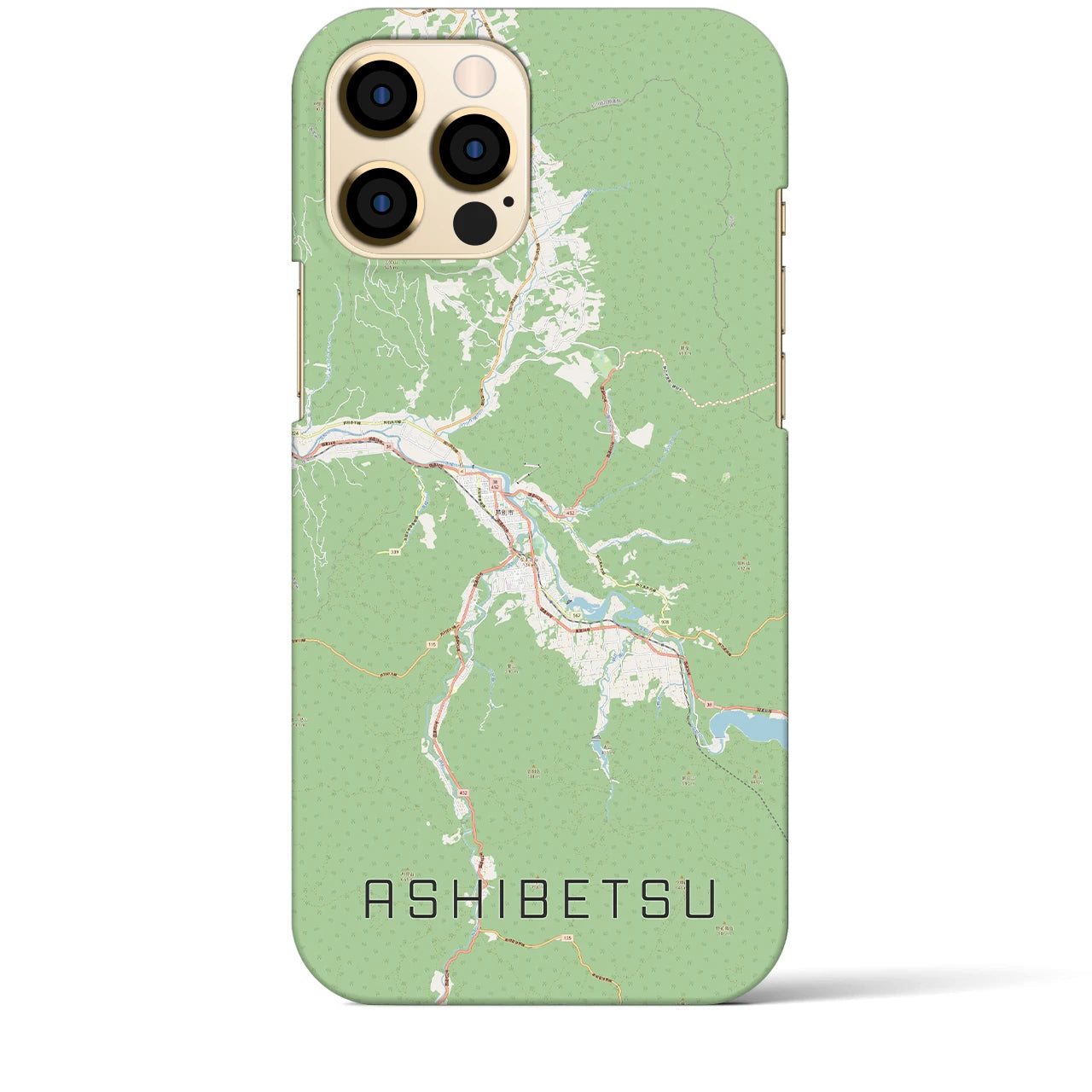 【芦別(北海道)】地図柄iPhoneケース(バックカバータイプ)