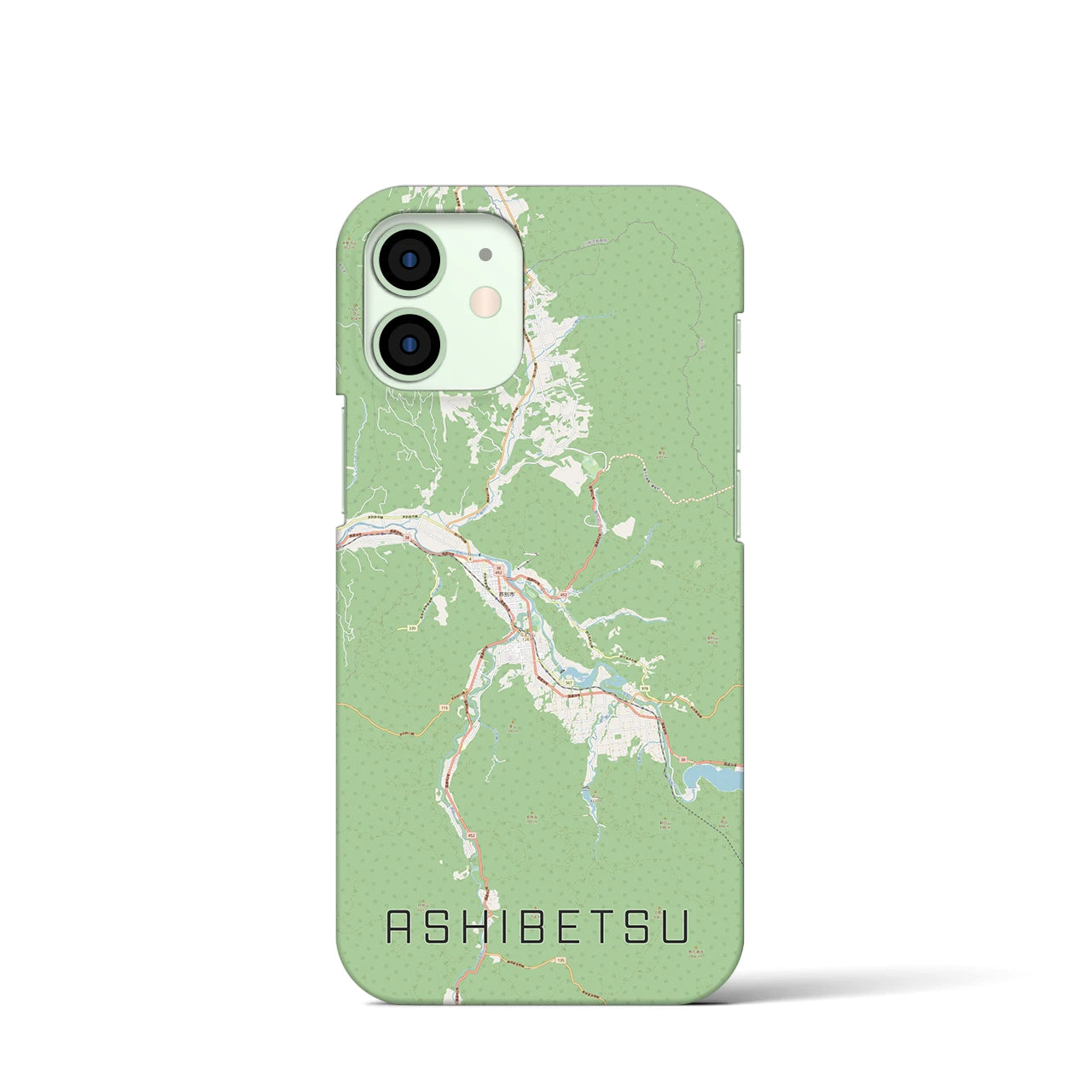 【芦別(北海道)】地図柄iPhoneケース(バックカバータイプ)