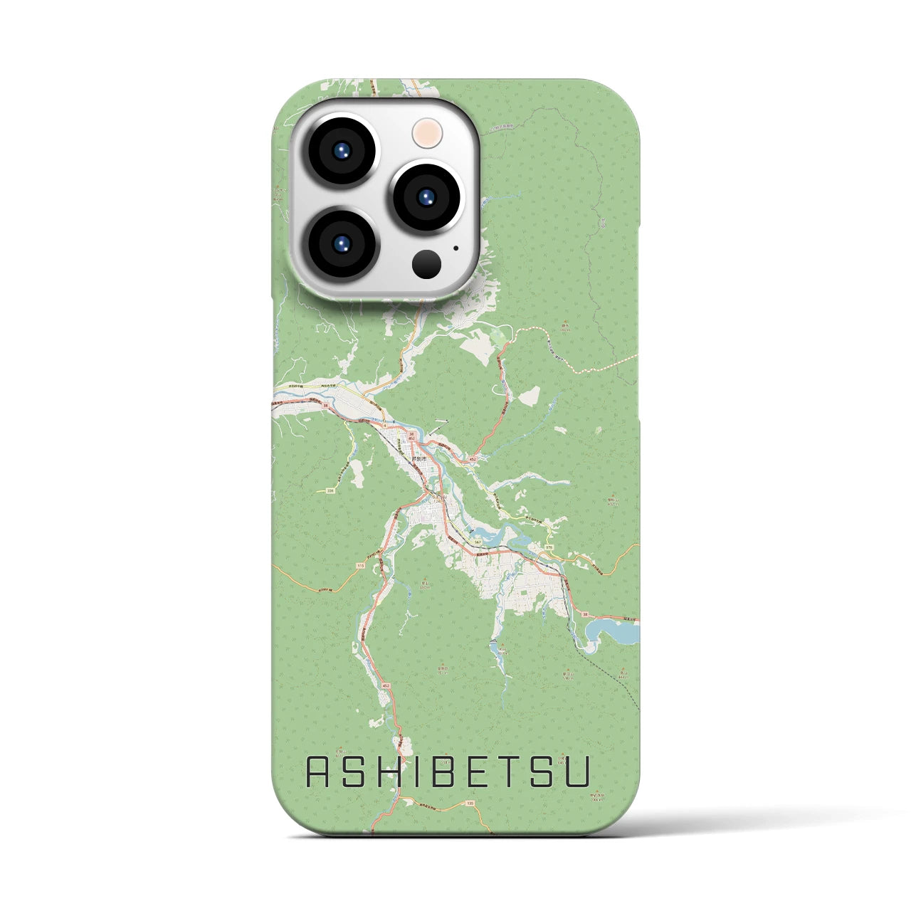 【芦別(北海道)】地図柄iPhoneケース(バックカバータイプ)