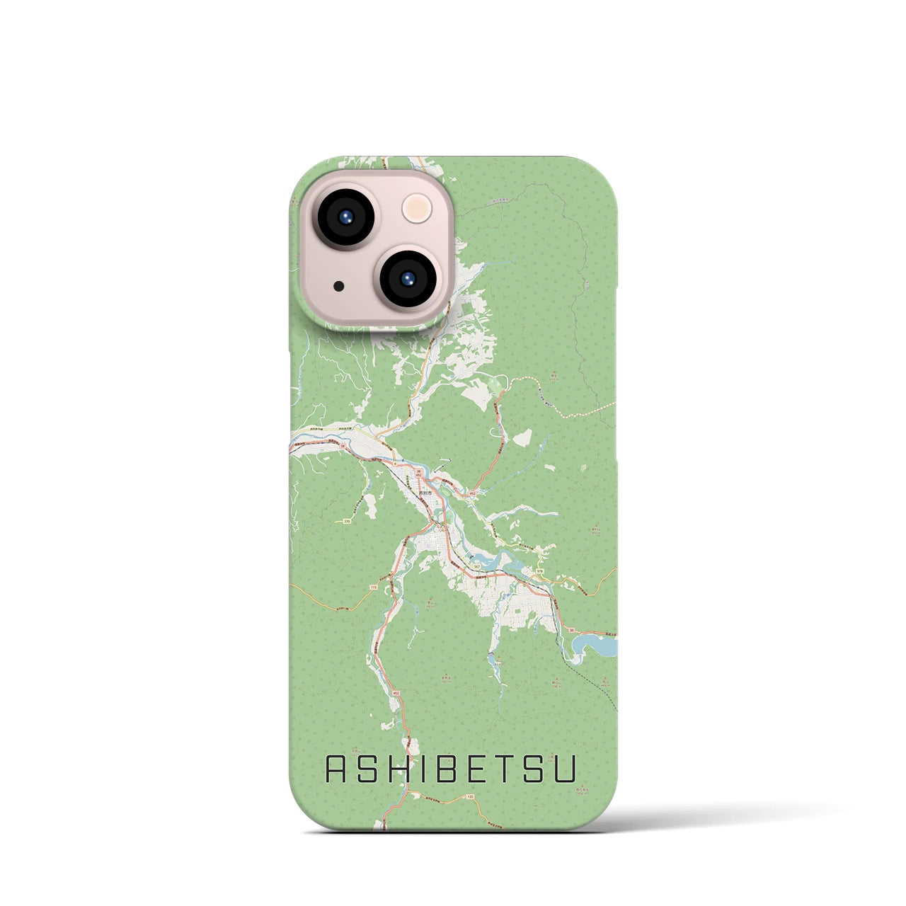 【芦別(北海道)】地図柄iPhoneケース(バックカバータイプ)