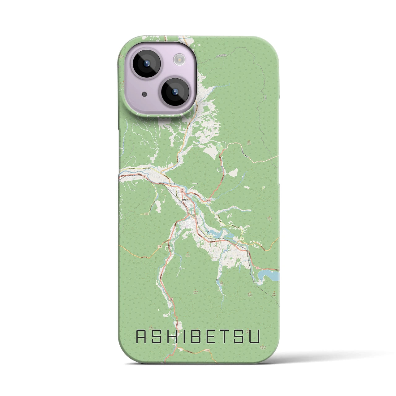 【芦別(北海道)】地図柄iPhoneケース(バックカバータイプ)