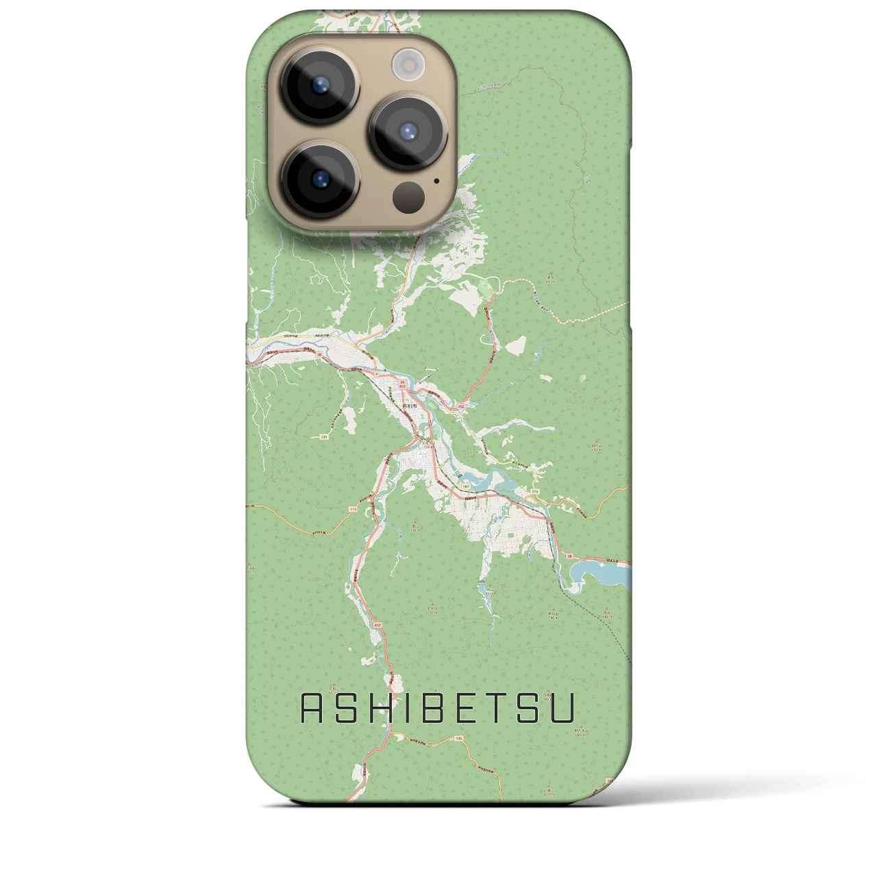 【芦別(北海道)】地図柄iPhoneケース(バックカバータイプ)