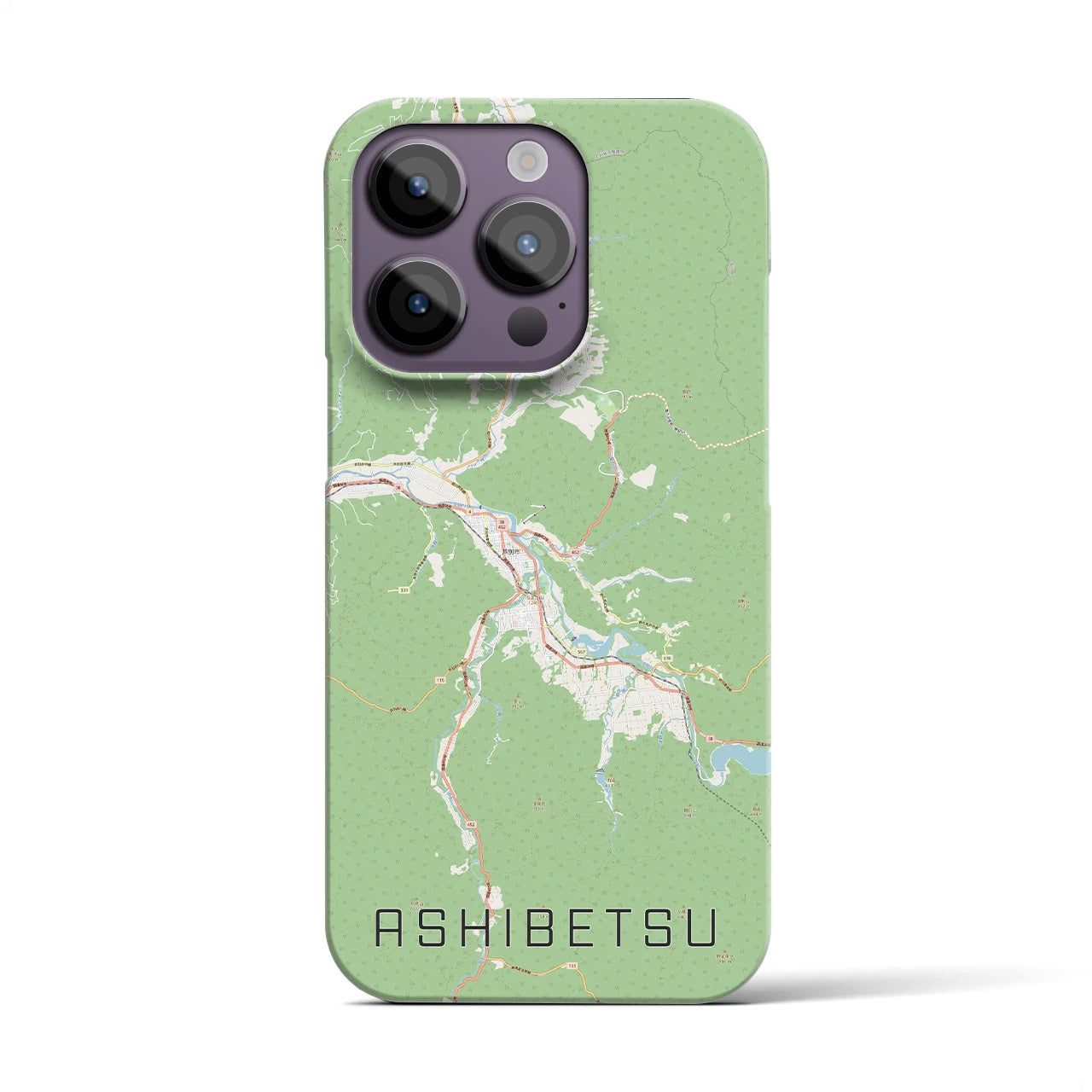 【芦別(北海道)】地図柄iPhoneケース(バックカバータイプ)