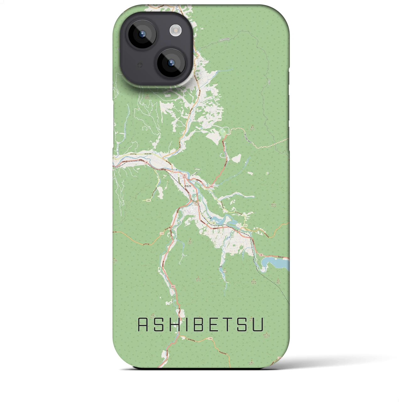 【芦別(北海道)】地図柄iPhoneケース(バックカバータイプ)