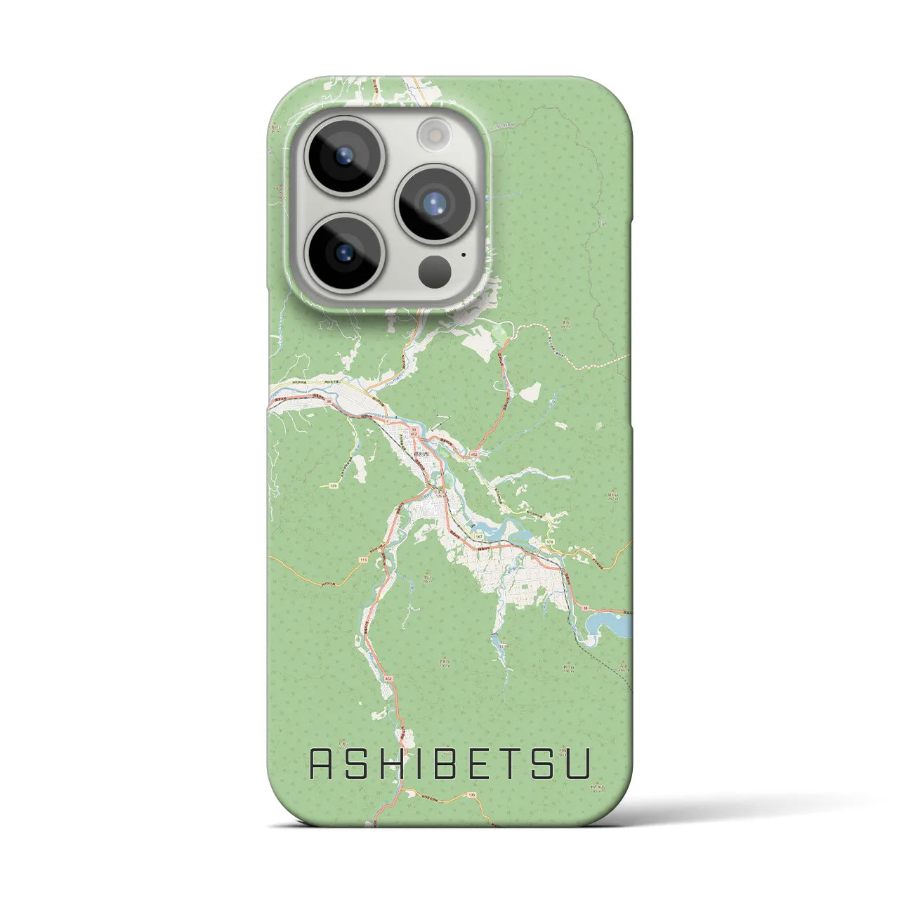 【芦別(北海道)】地図柄iPhoneケース(バックカバータイプ)