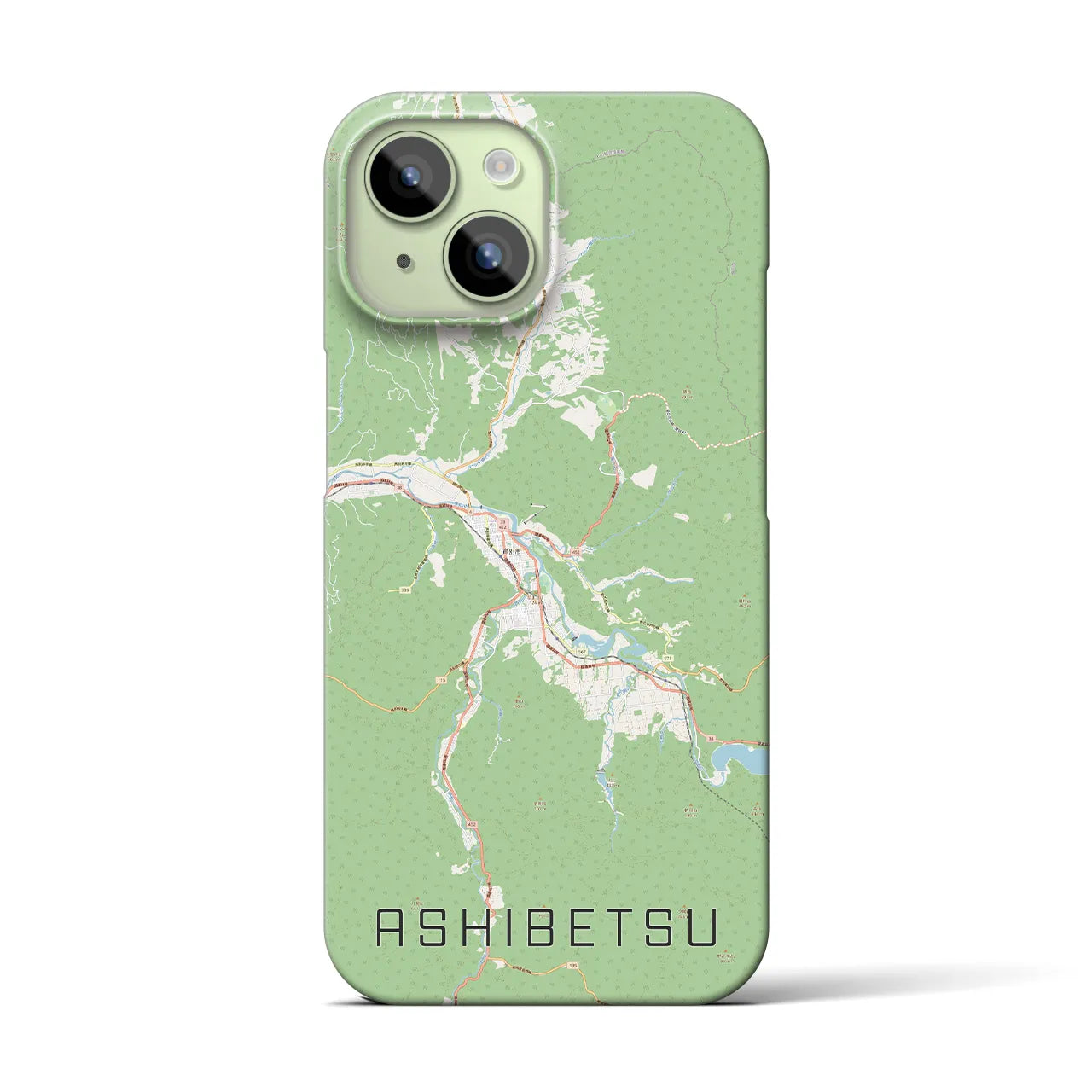 【芦別(北海道)】地図柄iPhoneケース(バックカバータイプ)