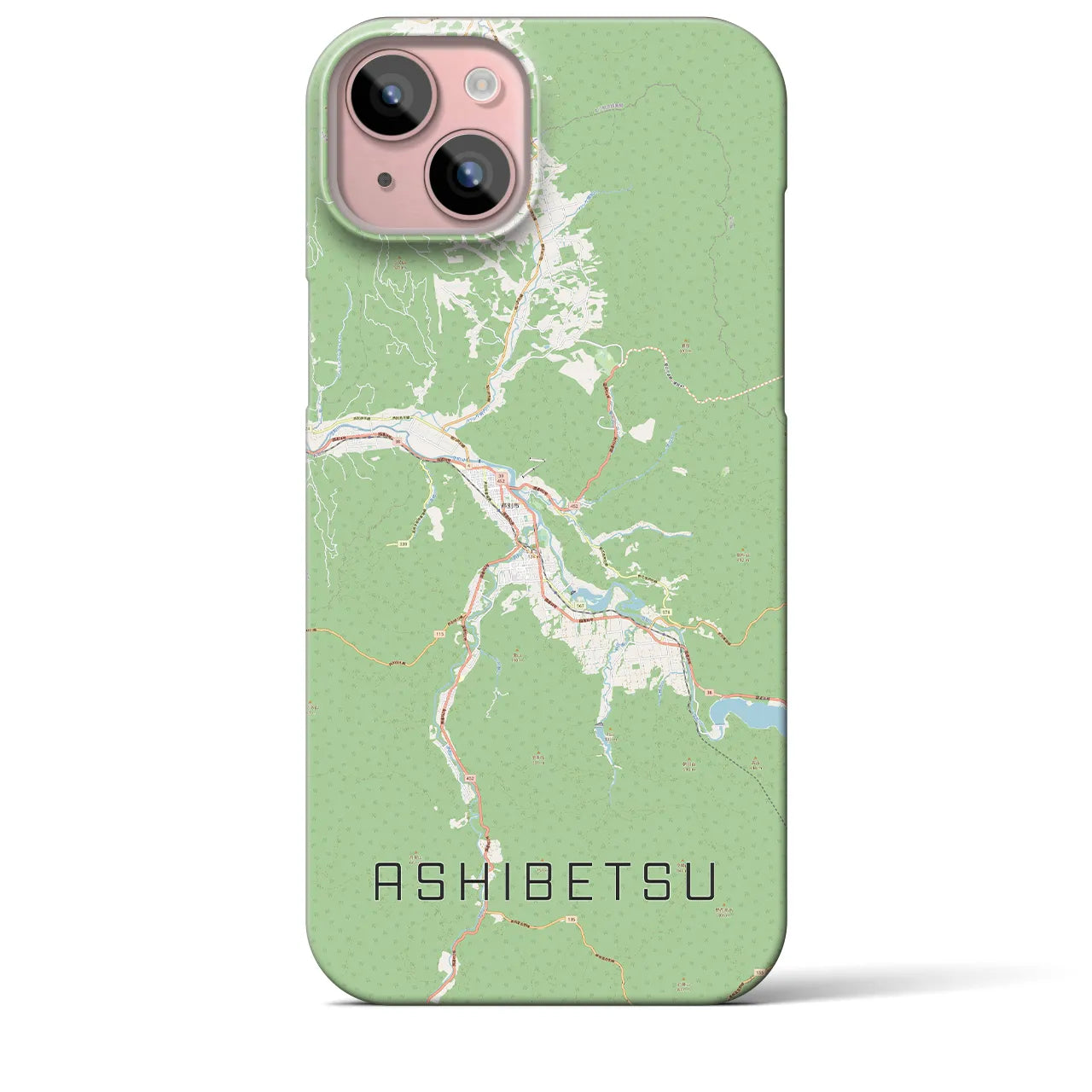 【芦別(北海道)】地図柄iPhoneケース(バックカバータイプ)
