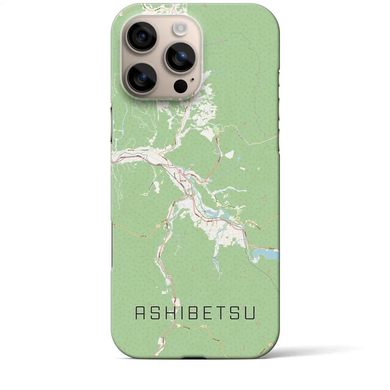 【芦別(北海道)】地図柄iPhoneケース(バックカバータイプ)