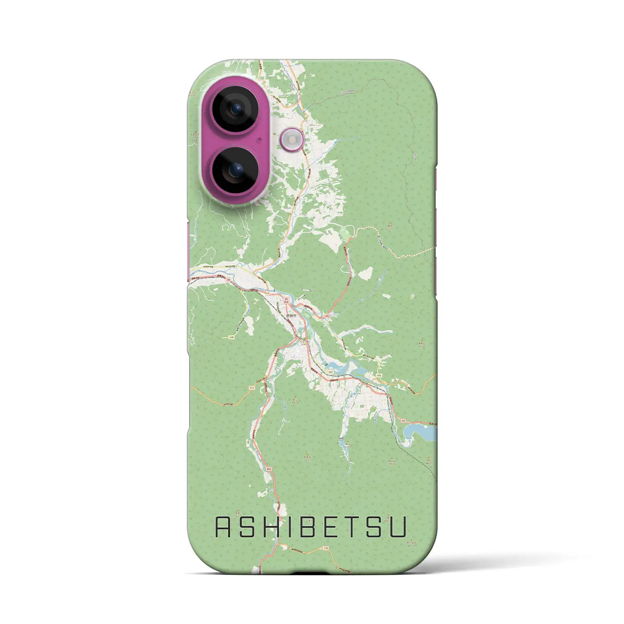 【芦別(北海道)】地図柄iPhoneケース(バックカバータイプ)