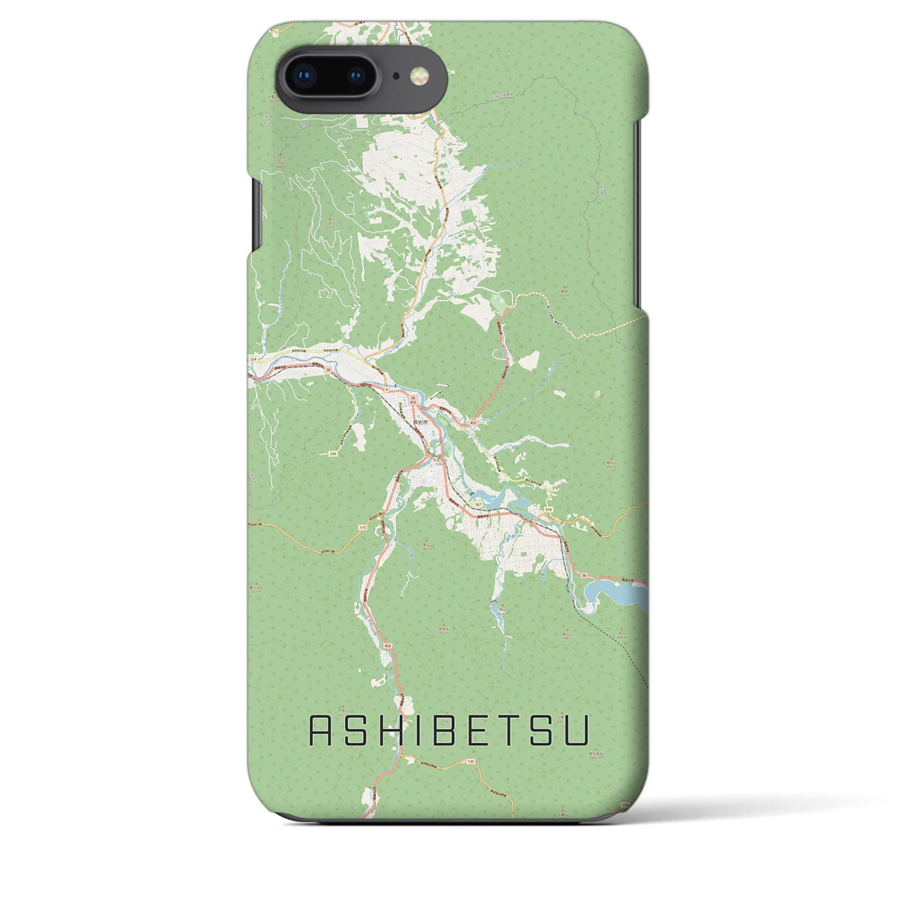 【芦別(北海道)】地図柄iPhoneケース(バックカバータイプ)