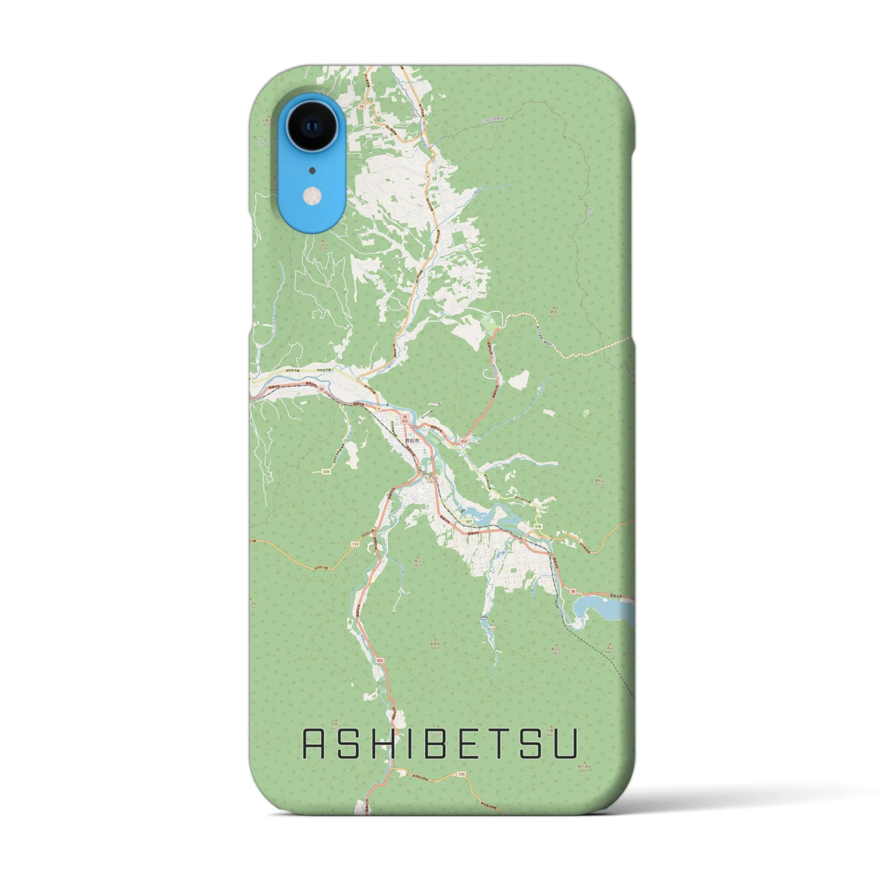 【芦別(北海道)】地図柄iPhoneケース(バックカバータイプ)