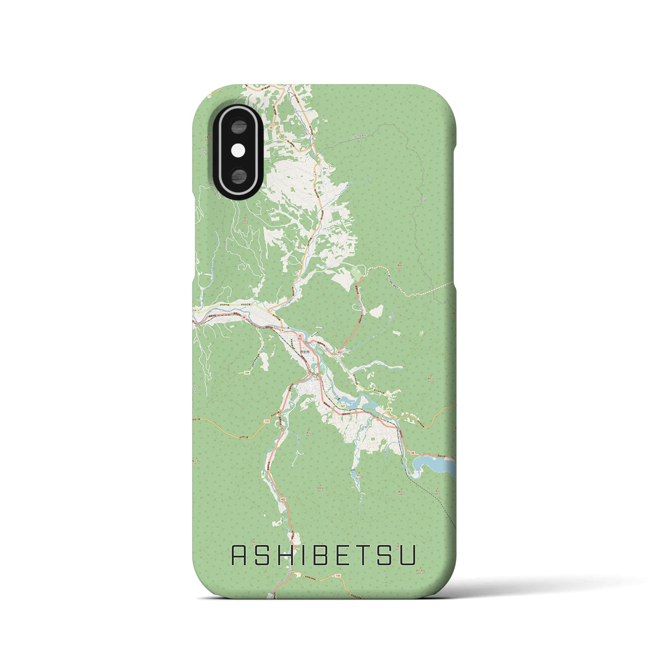 【芦別(北海道)】地図柄iPhoneケース(バックカバータイプ)