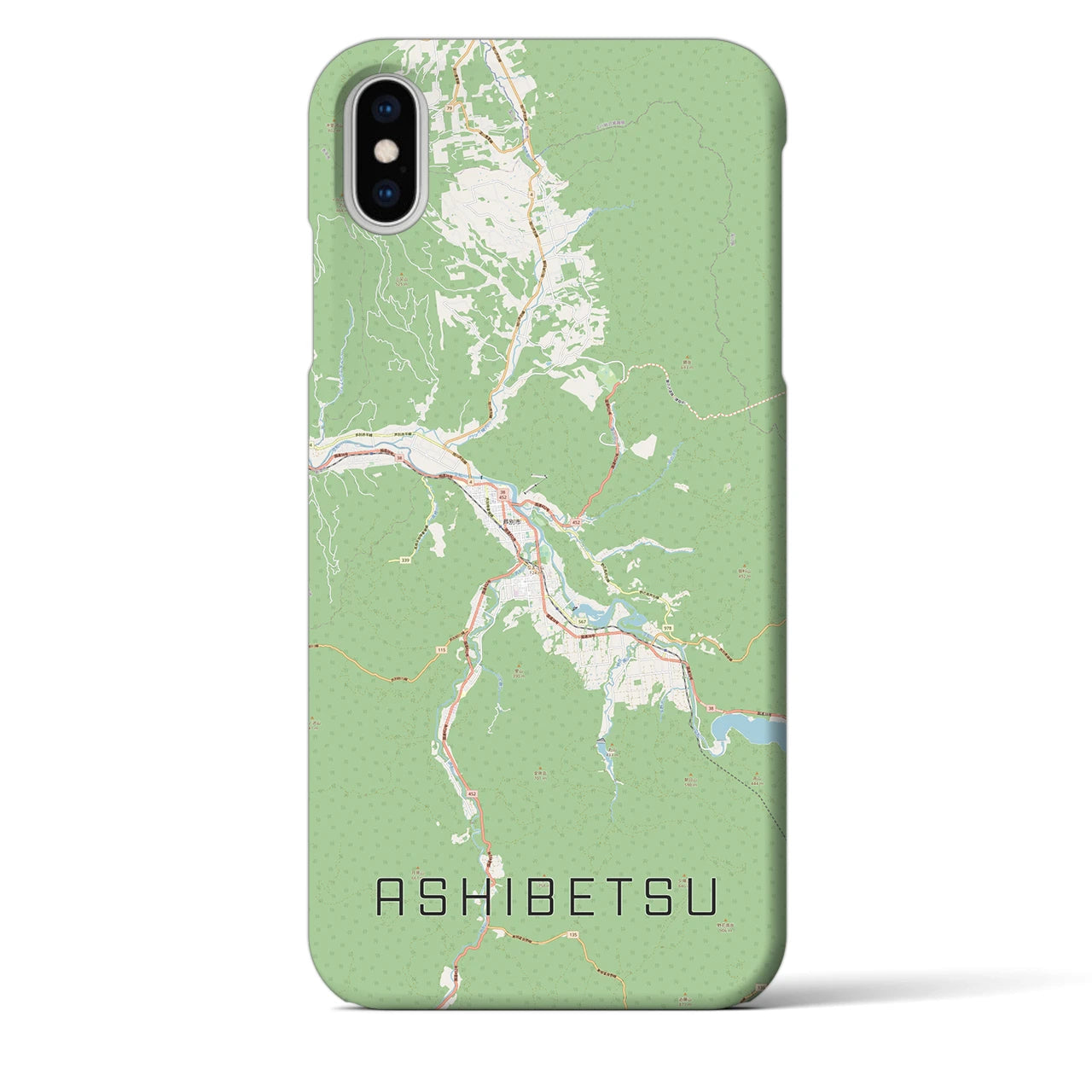 【芦別(北海道)】地図柄iPhoneケース(バックカバータイプ)