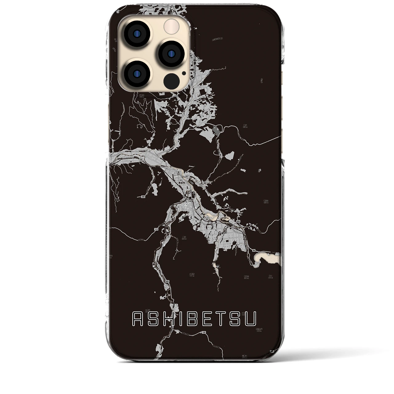 【芦別(北海道)】地図柄iPhoneケース(クリアタイプ)