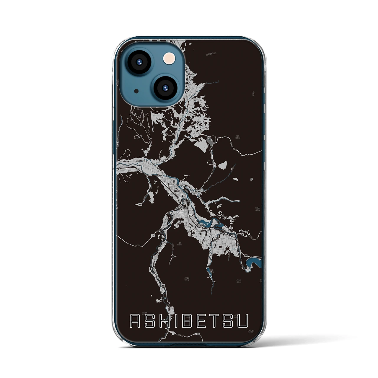 【芦別(北海道)】地図柄iPhoneケース(クリアタイプ)