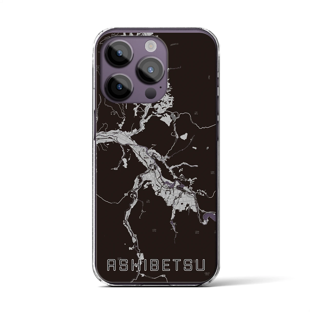 【芦別(北海道)】地図柄iPhoneケース(クリアタイプ)