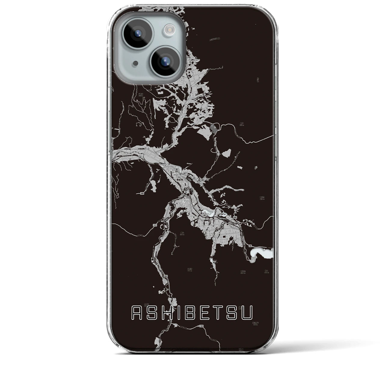 【芦別(北海道)】地図柄iPhoneケース(クリアタイプ)