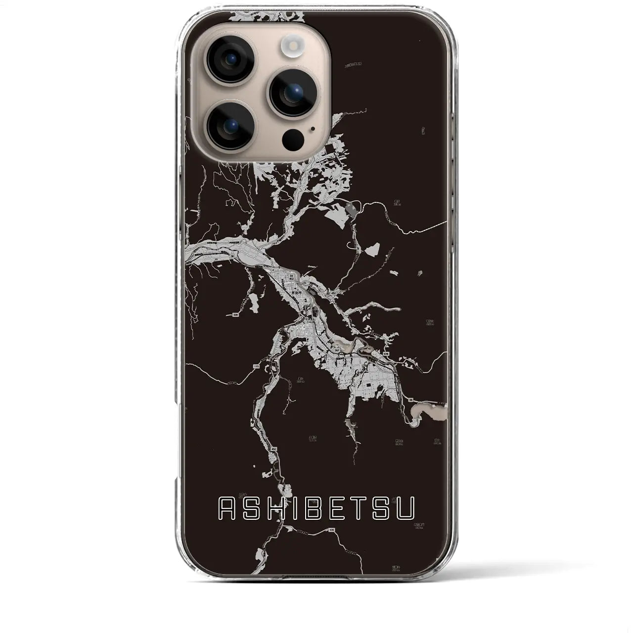 【芦別(北海道)】地図柄iPhoneケース(クリアタイプ)