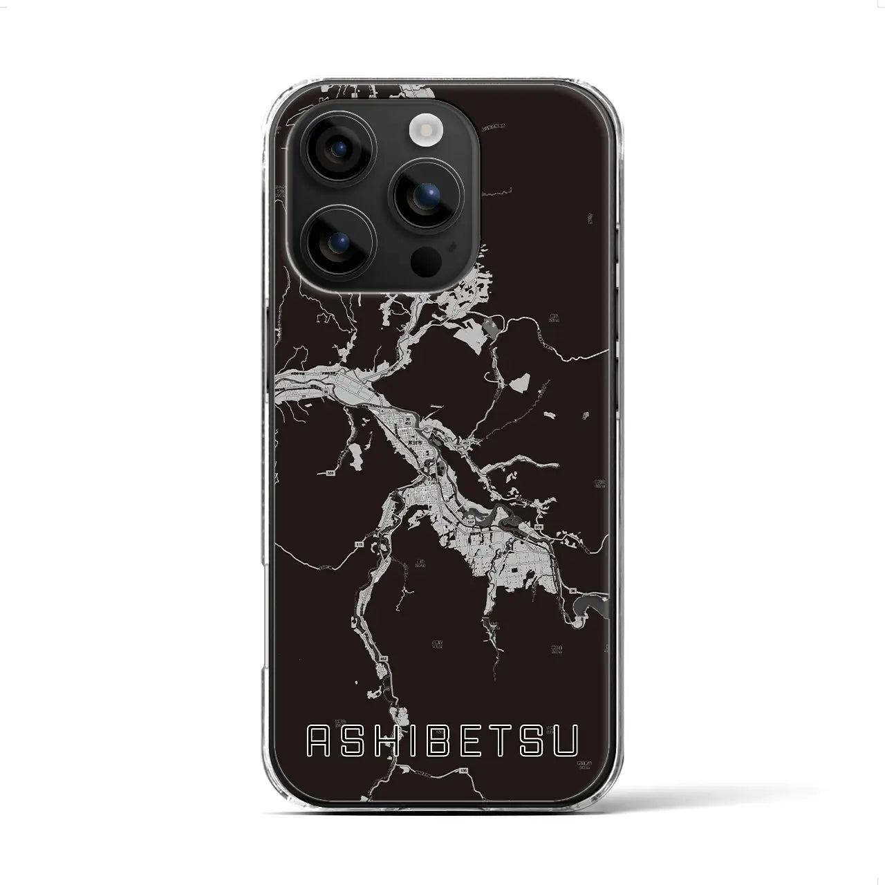 【芦別(北海道)】地図柄iPhoneケース(クリアタイプ)