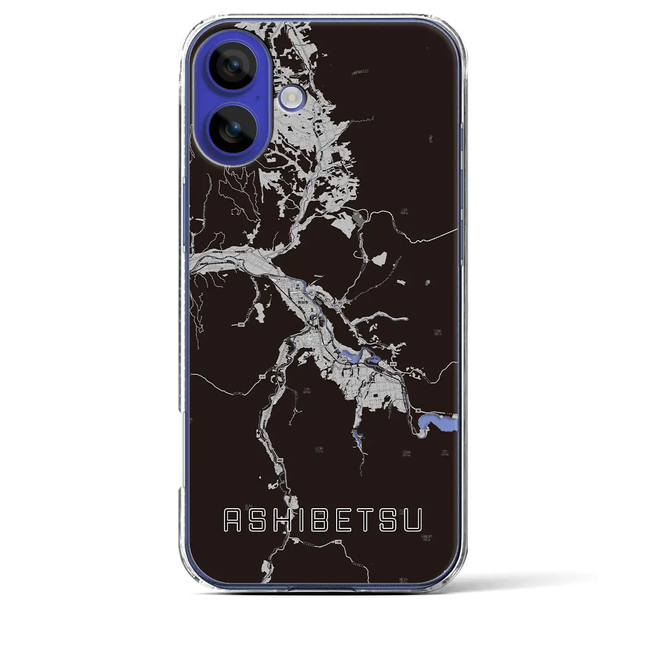 【芦別(北海道)】地図柄iPhoneケース(クリアタイプ)