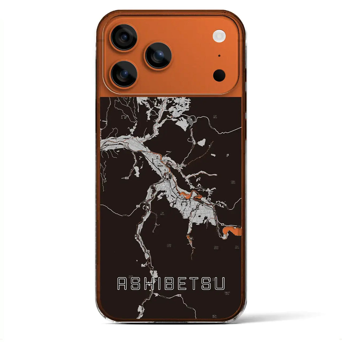 【芦別(北海道)】地図柄iPhoneケース(クリアタイプ)