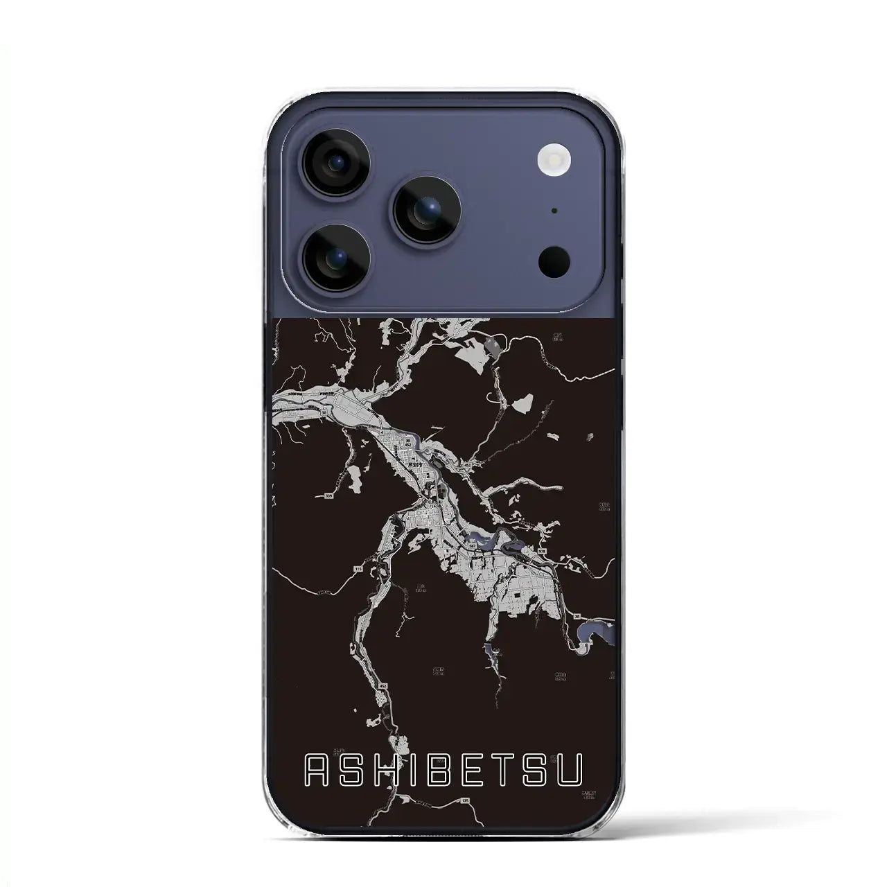 【芦別(北海道)】地図柄iPhoneケース(クリアタイプ)