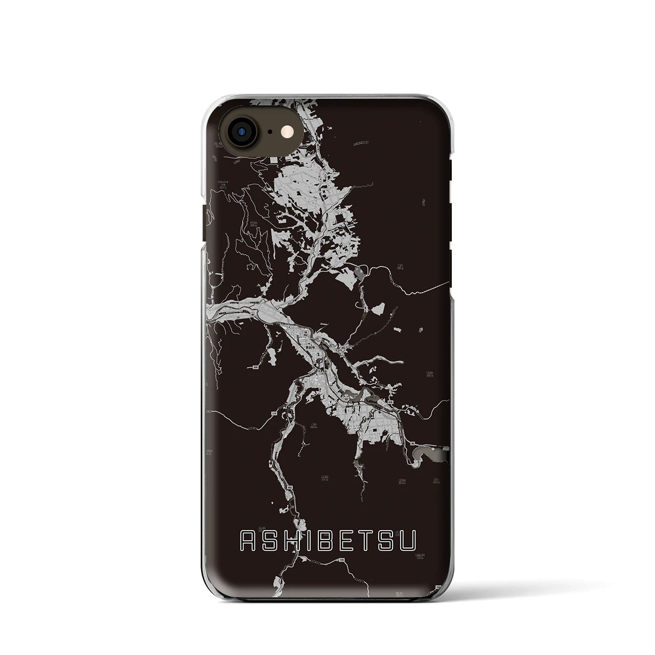 【芦別(北海道)】地図柄iPhoneケース(クリアタイプ)