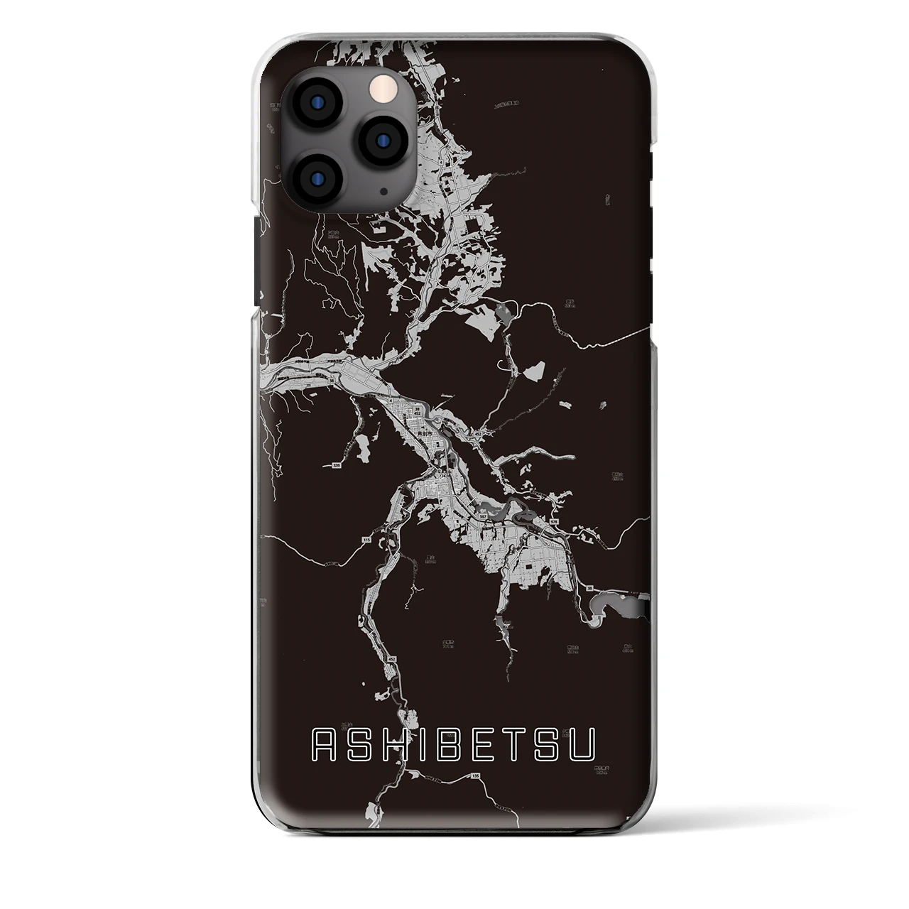 【芦別(北海道)】地図柄iPhoneケース(クリアタイプ)