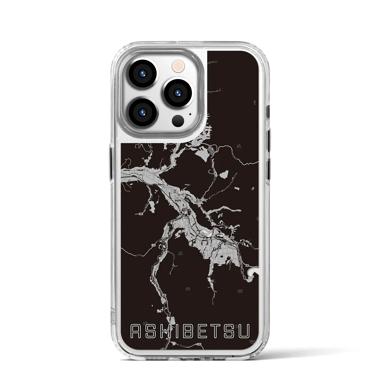 【芦別(北海道)】地図柄iPhoneケース(MagSafeタイプ)