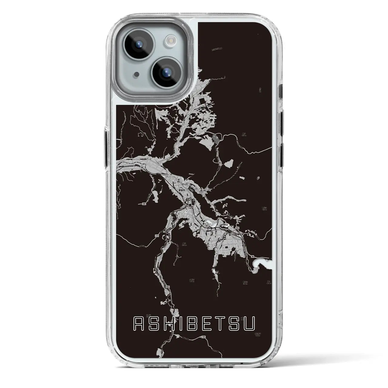 【芦別(北海道)】地図柄iPhoneケース(MagSafeタイプ)