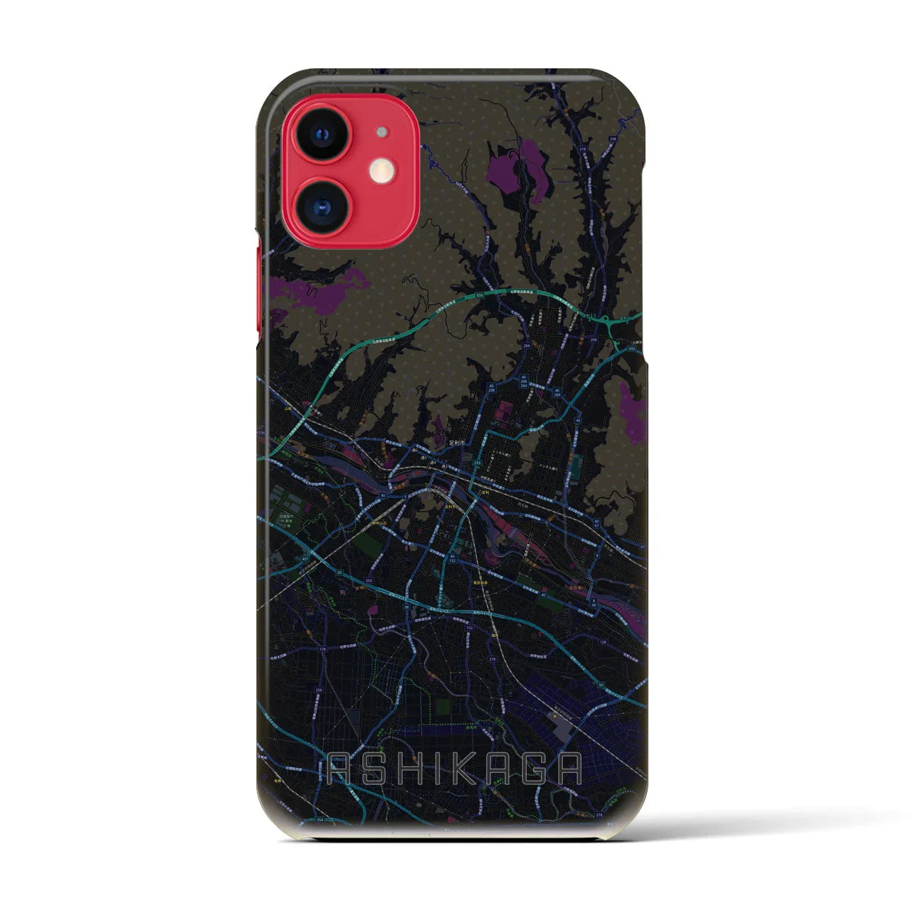 【足利(栃木県)】地図柄iPhoneケース(バックカバータイプ)