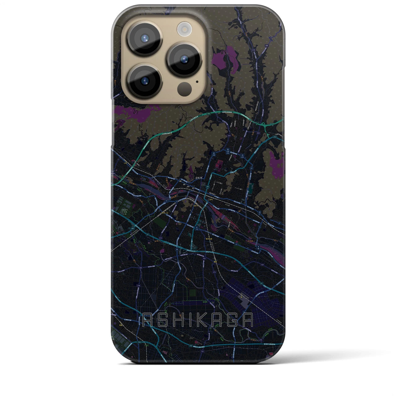 【足利(栃木県)】地図柄iPhoneケース(バックカバータイプ)