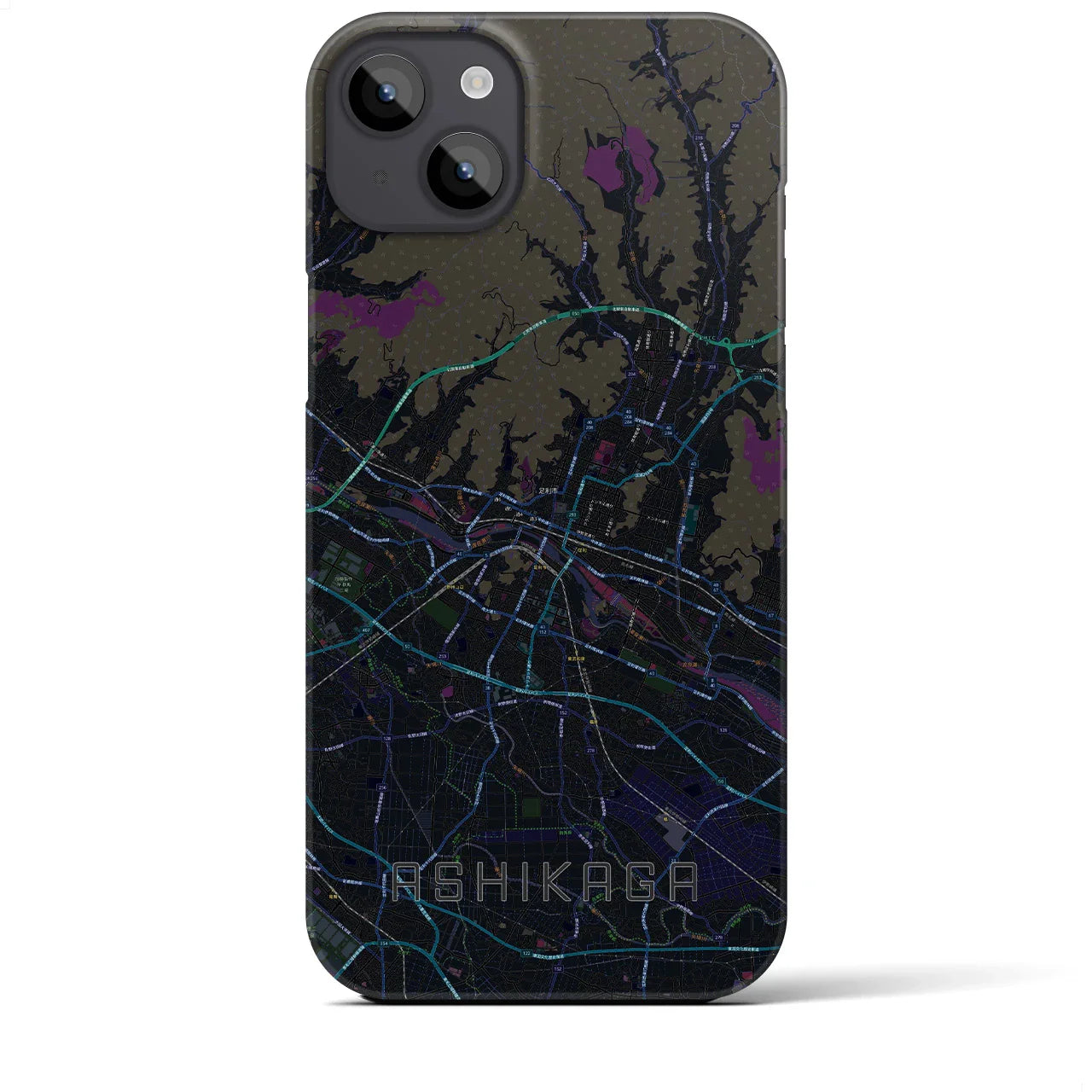 【足利(栃木県)】地図柄iPhoneケース(バックカバータイプ)