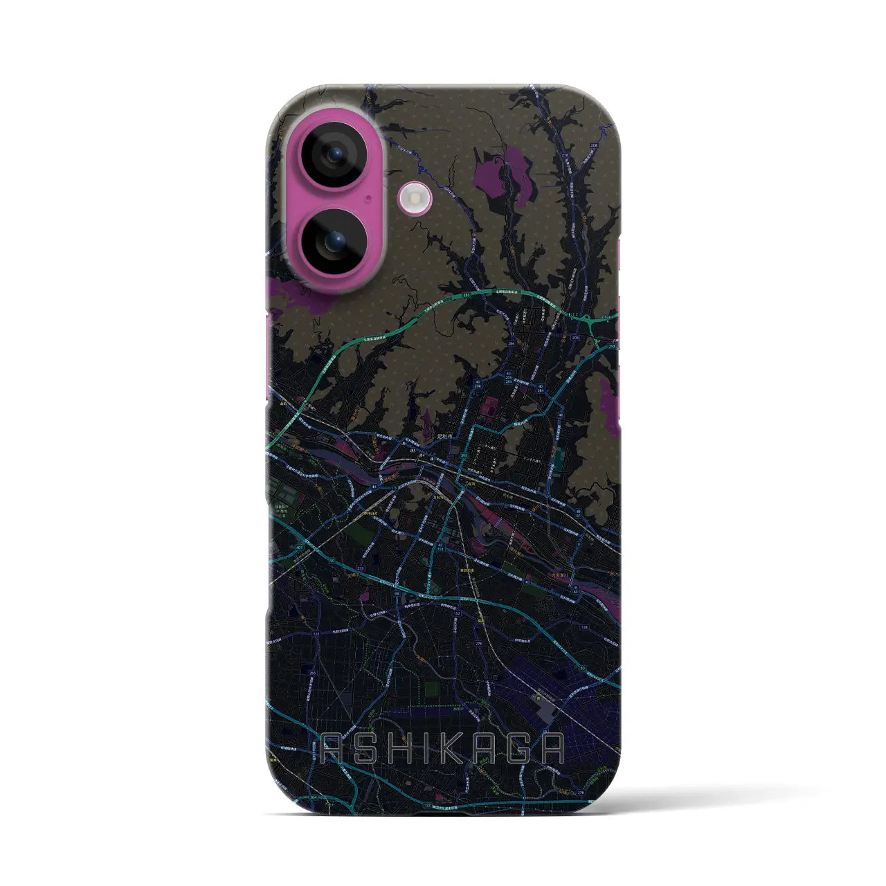 【足利(栃木県)】地図柄iPhoneケース(バックカバータイプ)