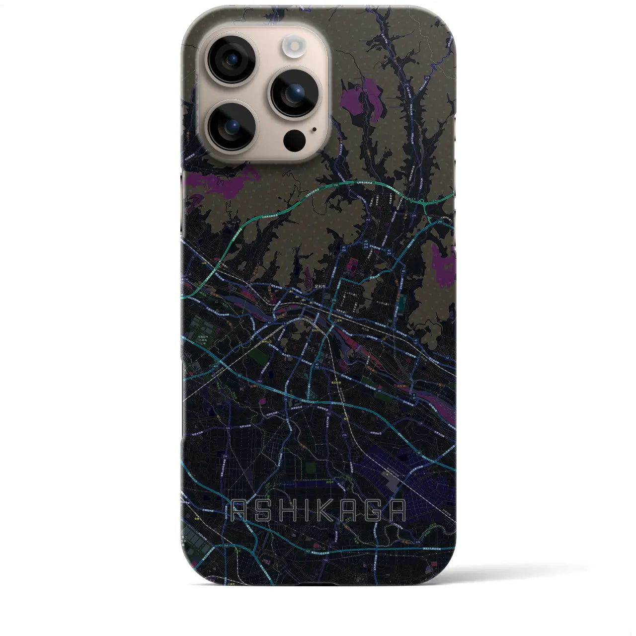 【足利(栃木県)】地図柄iPhoneケース(バックカバータイプ)