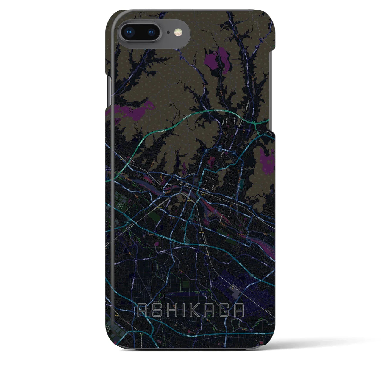 【足利(栃木県)】地図柄iPhoneケース(バックカバータイプ)