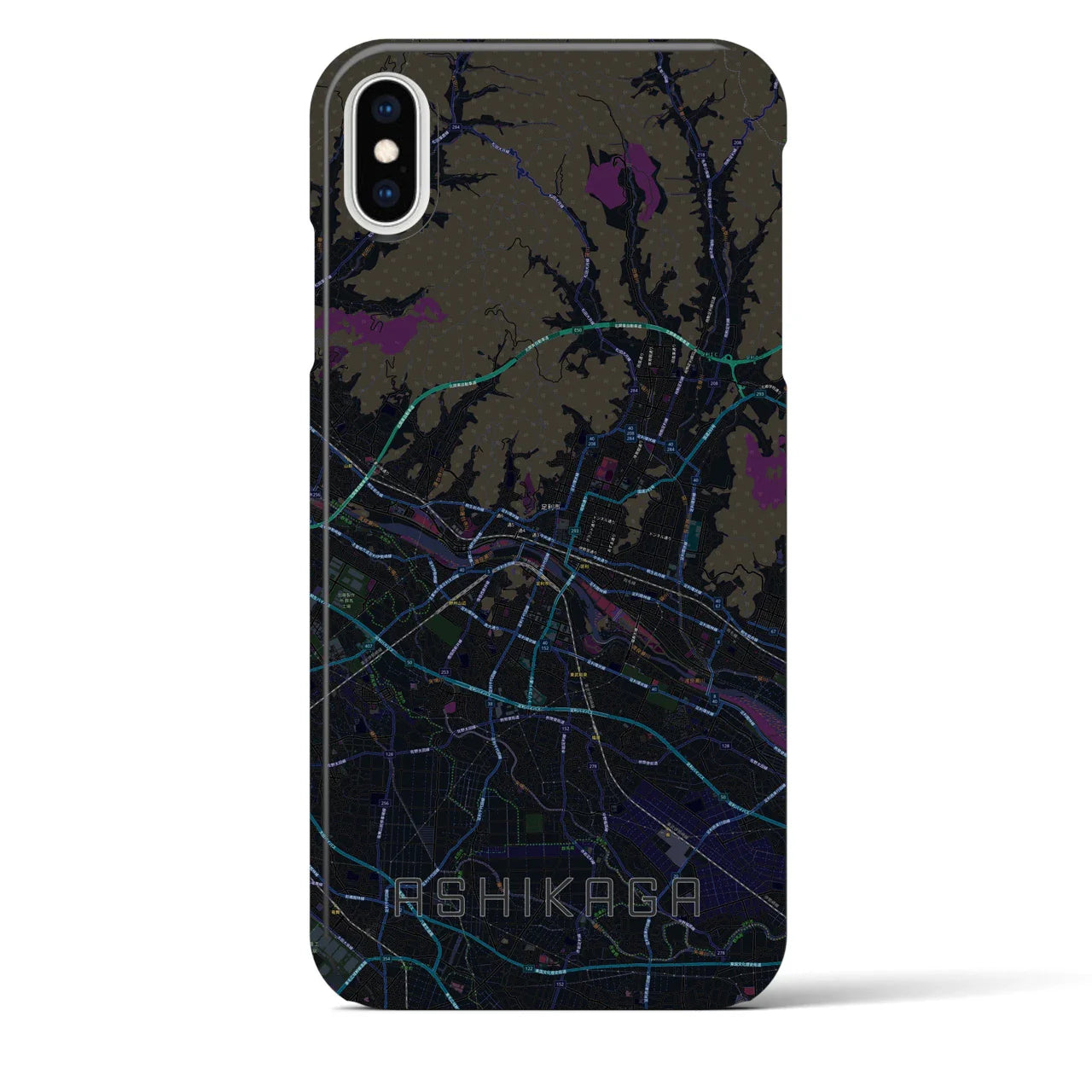 【足利(栃木県)】地図柄iPhoneケース(バックカバータイプ)
