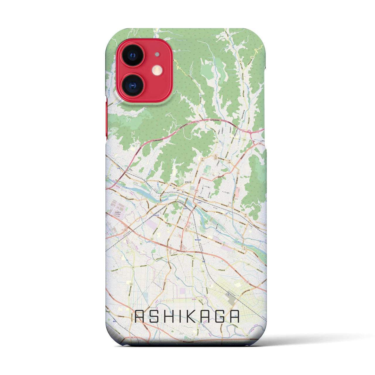 【足利(栃木県)】地図柄iPhoneケース(バックカバータイプ)