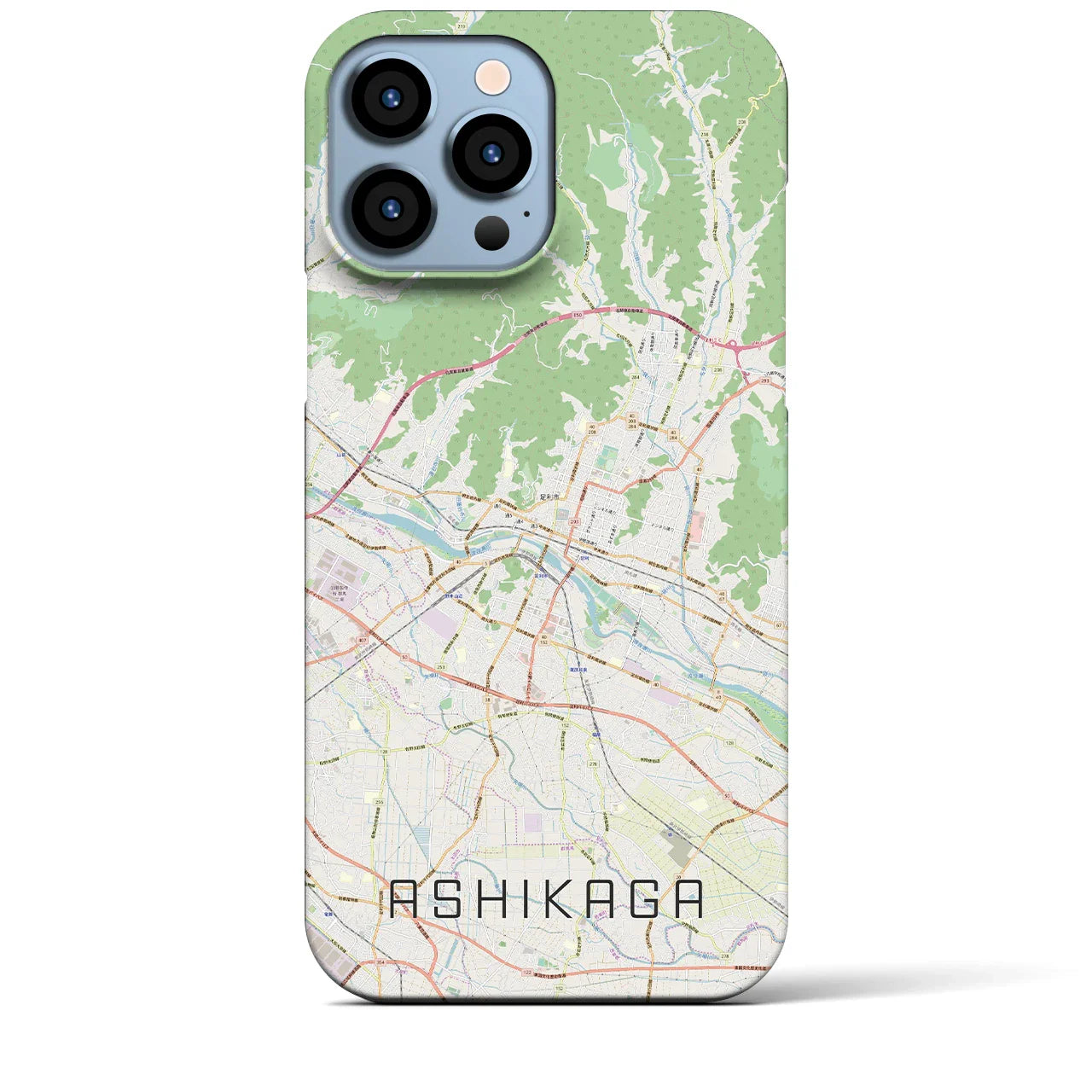 【足利(栃木県)】地図柄iPhoneケース(バックカバータイプ)
