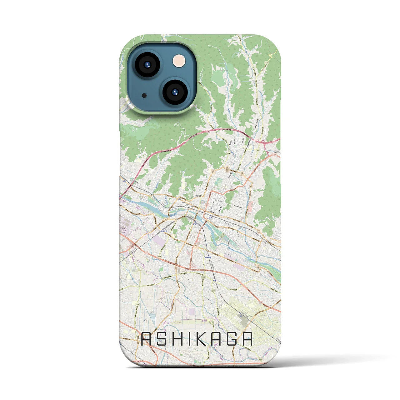 【足利(栃木県)】地図柄iPhoneケース(バックカバータイプ)