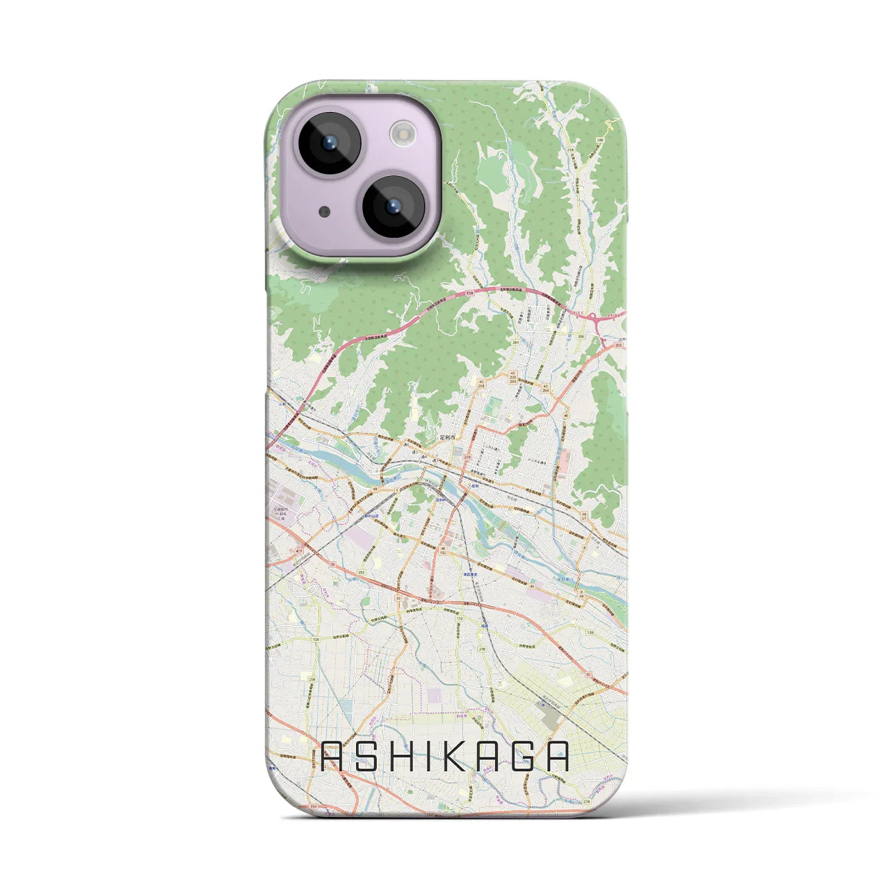 【足利(栃木県)】地図柄iPhoneケース(バックカバータイプ)